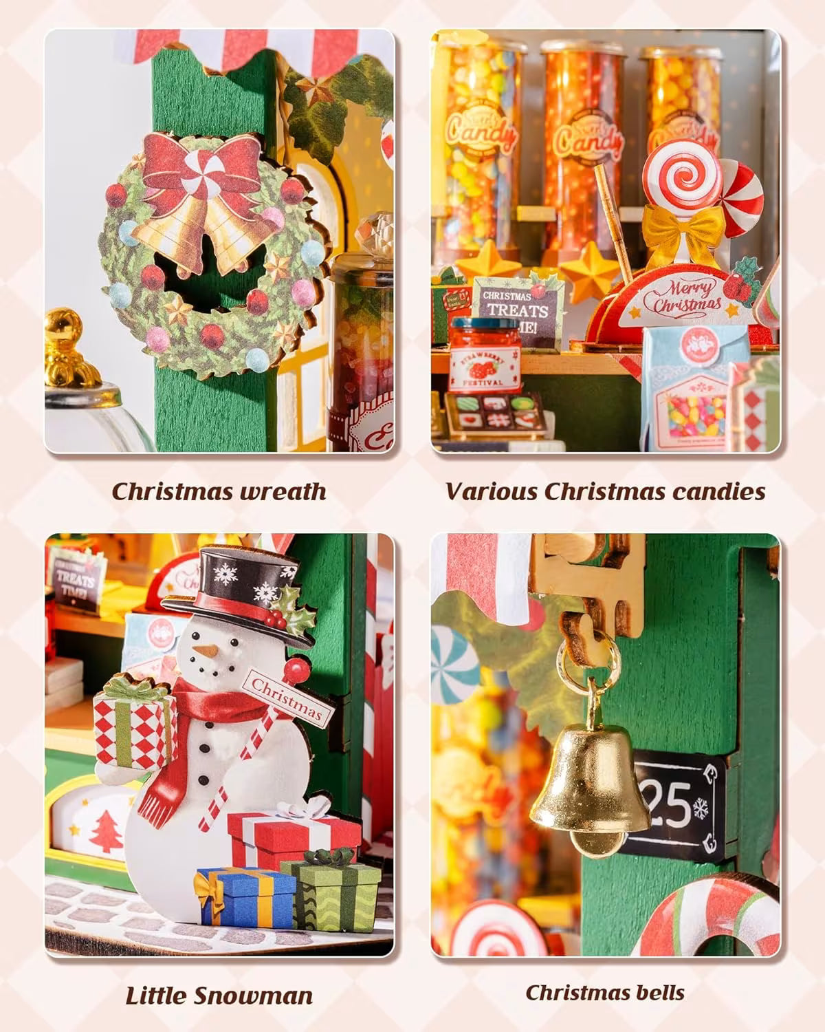 Christmas Sweet Shack DIY Miniature Dollhouse Kit
