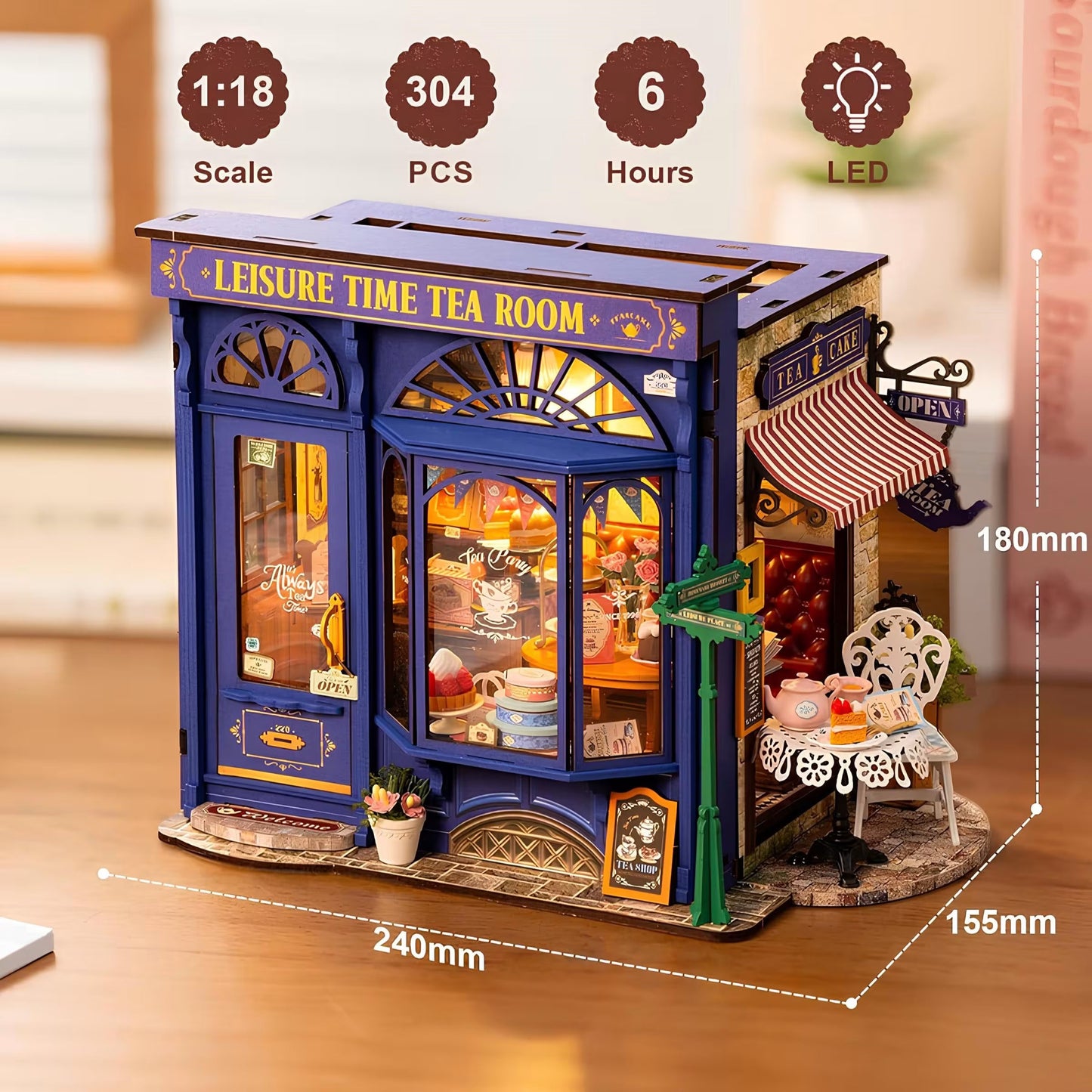 Leisure Time Tea Room DIY Miniature Kit