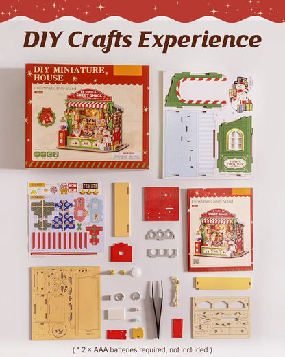 Christmas Sweet Shack DIY Miniature Dollhouse Kit