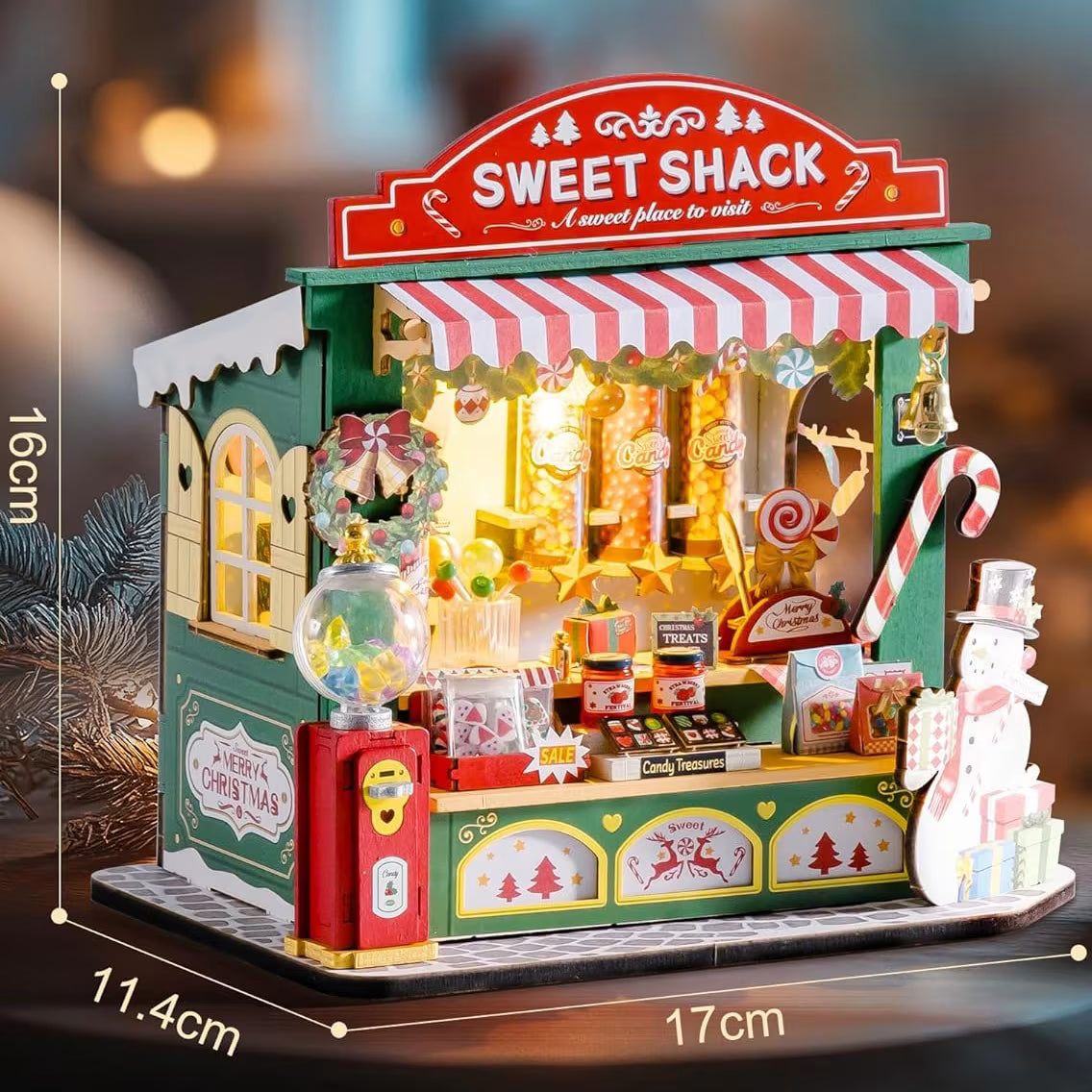 Christmas Sweet Shack DIY Miniature Dollhouse Kit